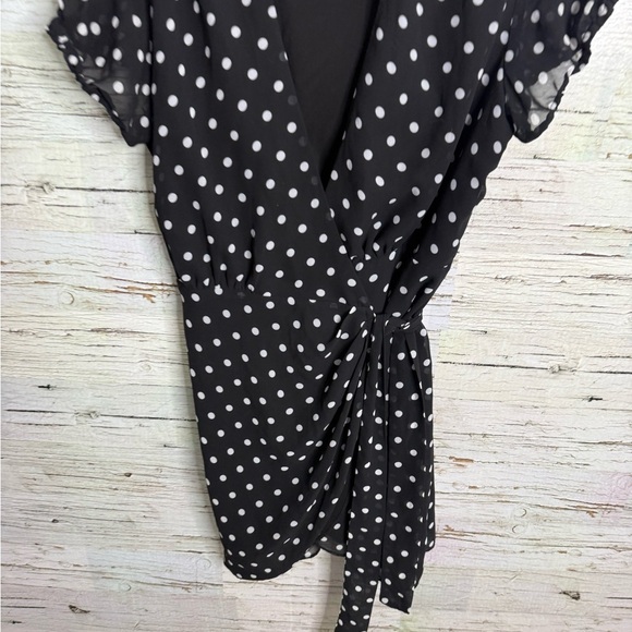 Cooper St Black and White Polka Dot Dress wrap 10 - Picture 2 of 7